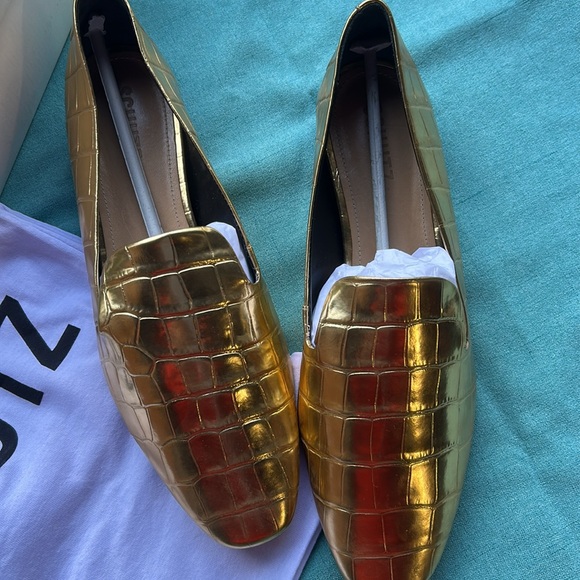 Schutz Gold Loafers for Women - Picture 3 of 5